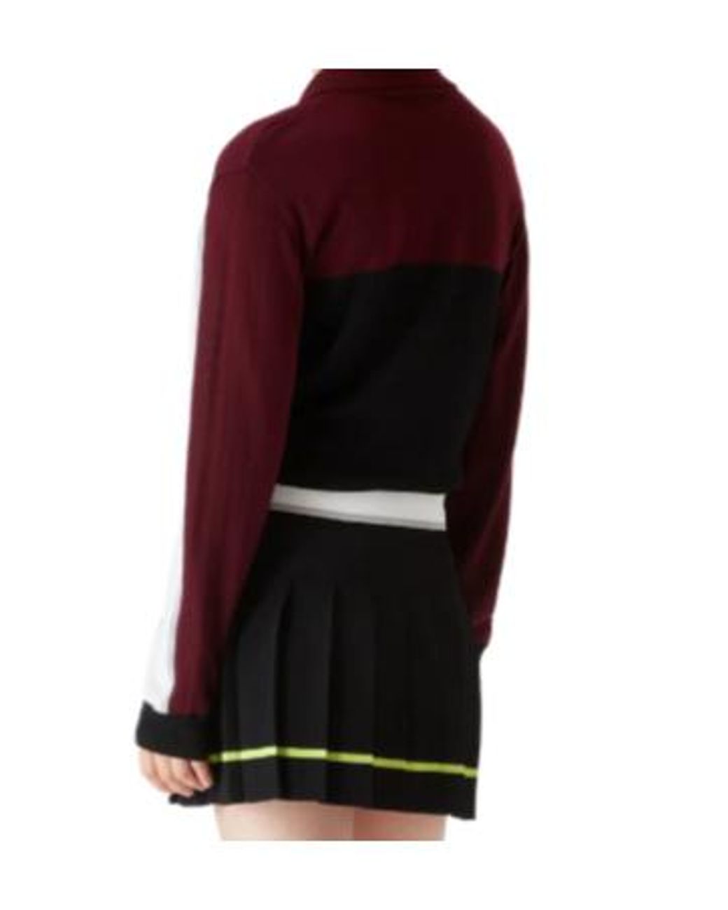 Casablanca Black Striped Oversized Long Sleeved Polo Shirt