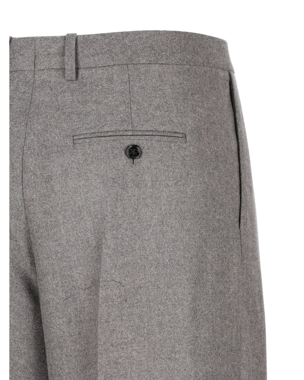 Céline Gray Pleated Trousers