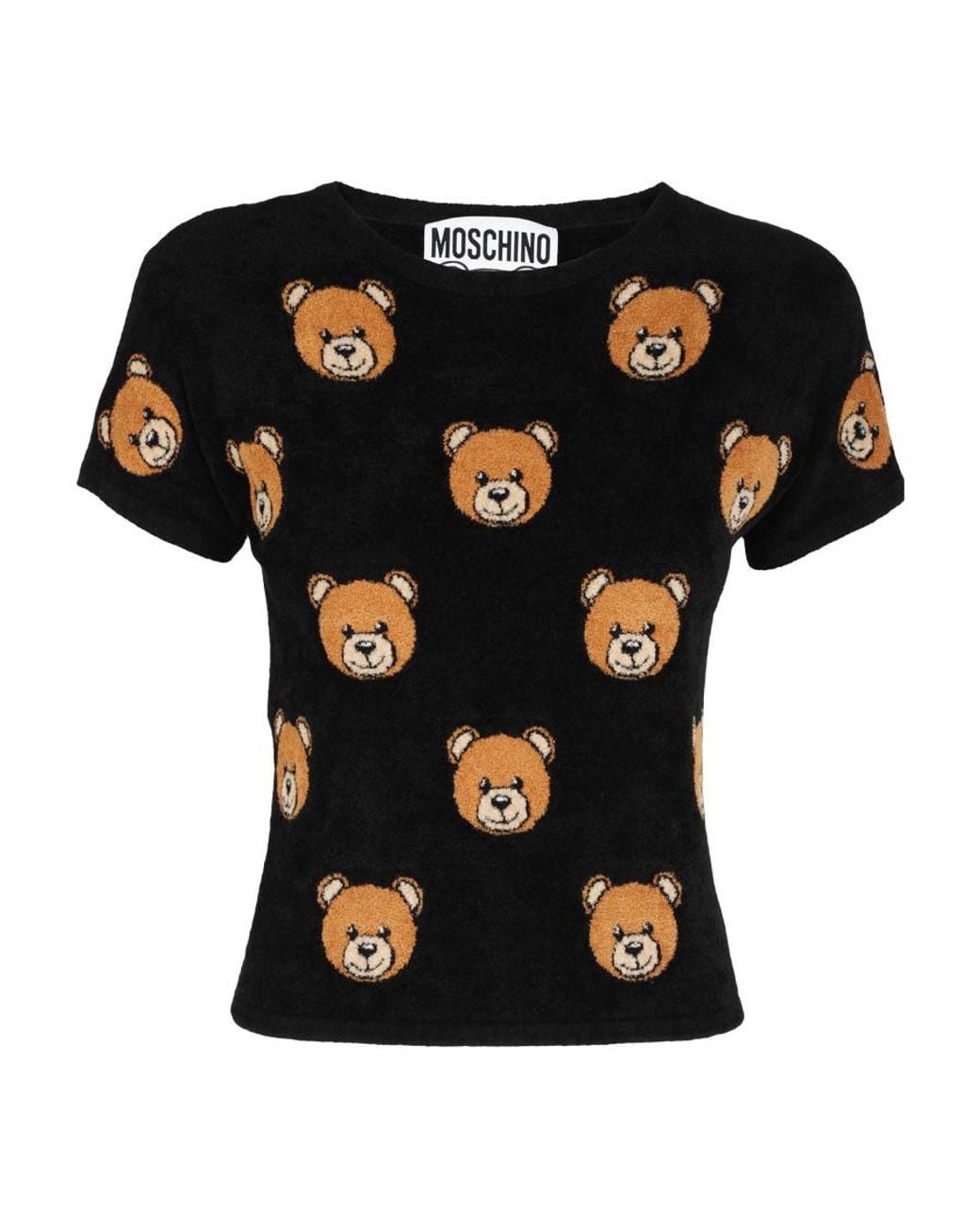 Moschino Black Teddy-Motif T-Shirt