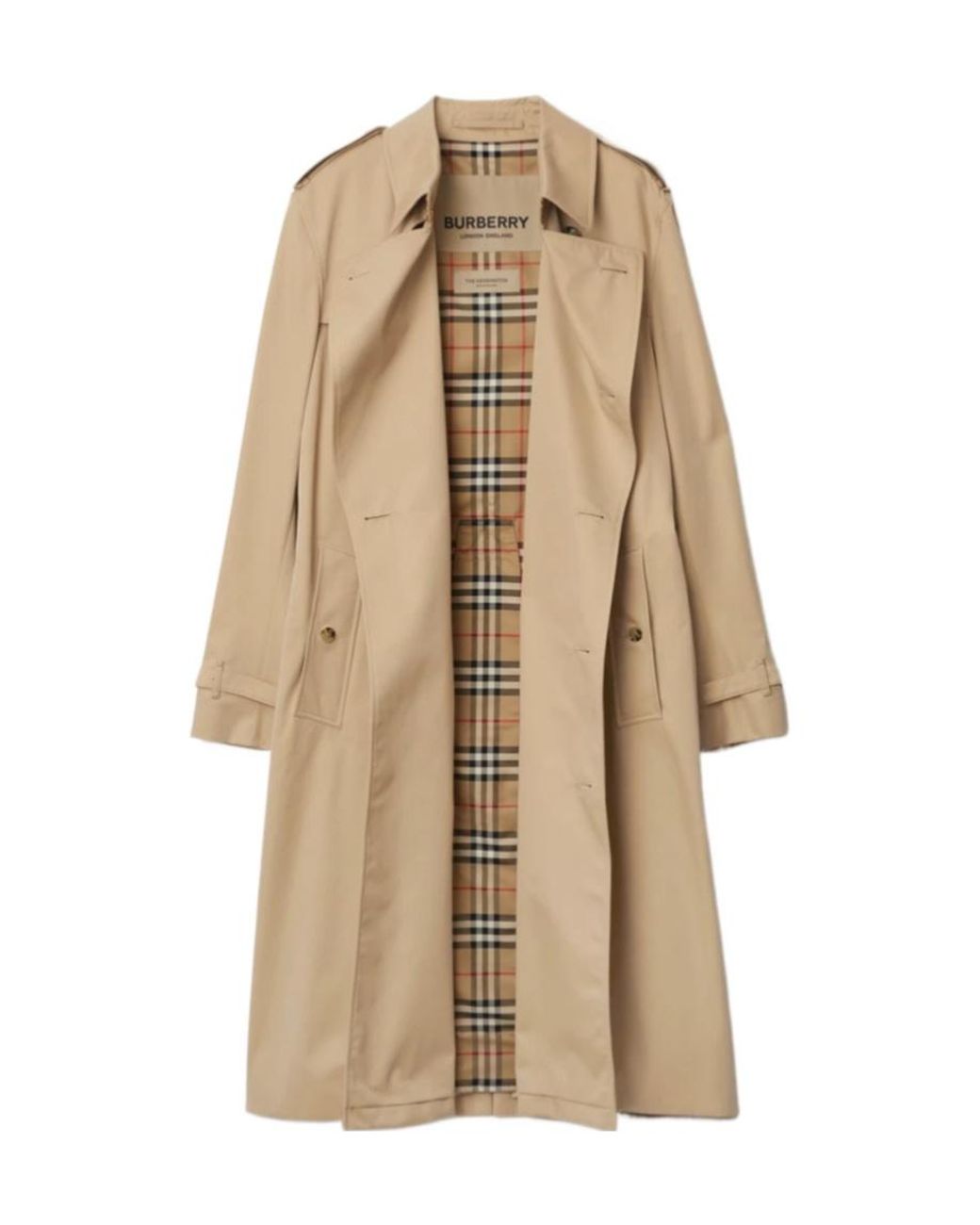 Burberry Natural Long Kensington Heritage Trench Coat for men