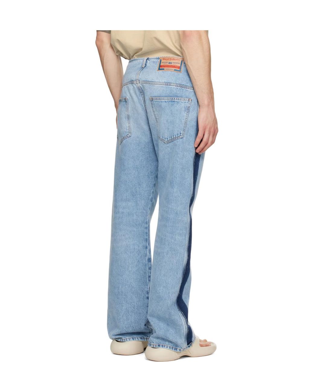 DIESEL Blue D-Ero-S Mid-Rise Straight-Leg Jeans for men