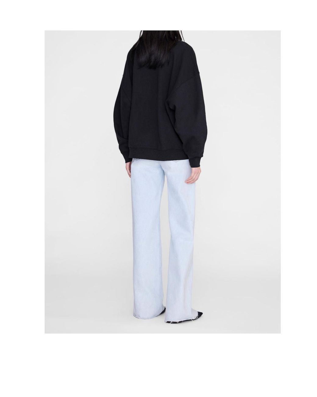 Anine Bing Black Miles Logo Sweatshirt