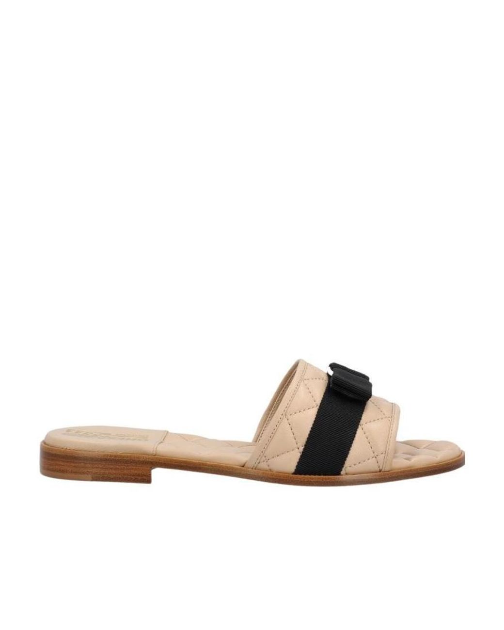 Ferragamo Multicolor Vara Bow Quilted Slides
