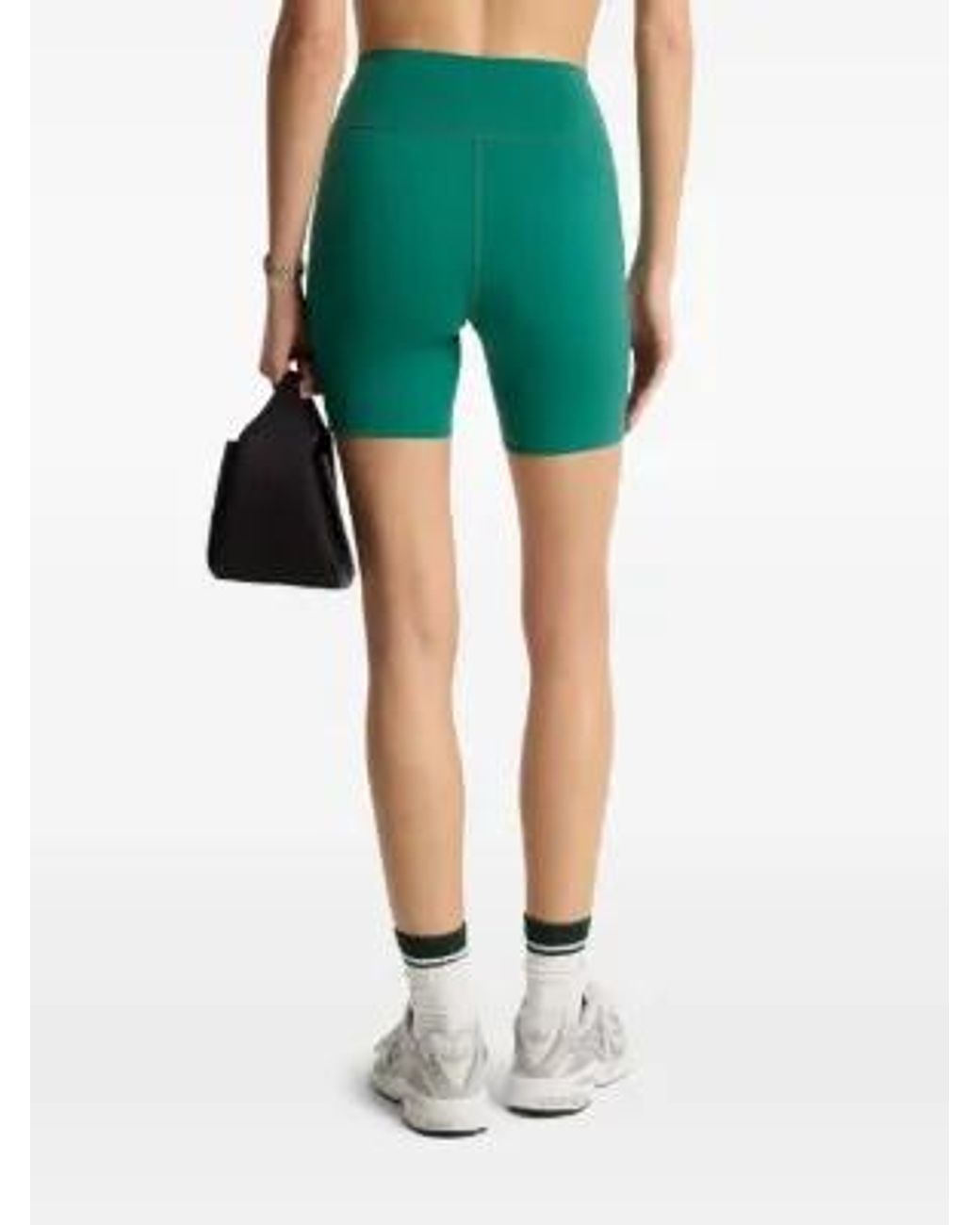 Sporty & Rich Green Logo-Embellished Cycling Shorts