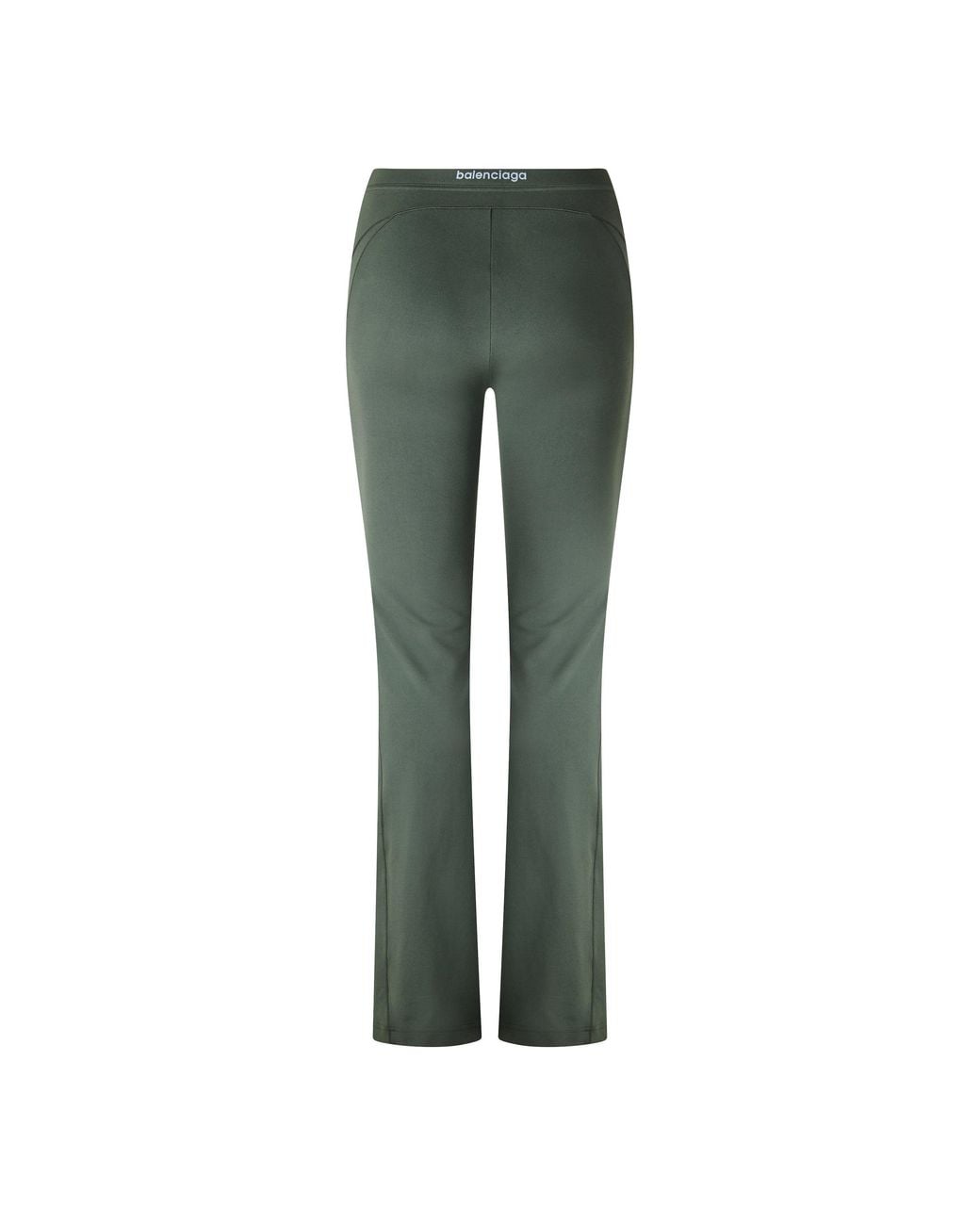 Balenciaga Green High-Stretch Knit Flared Leggings