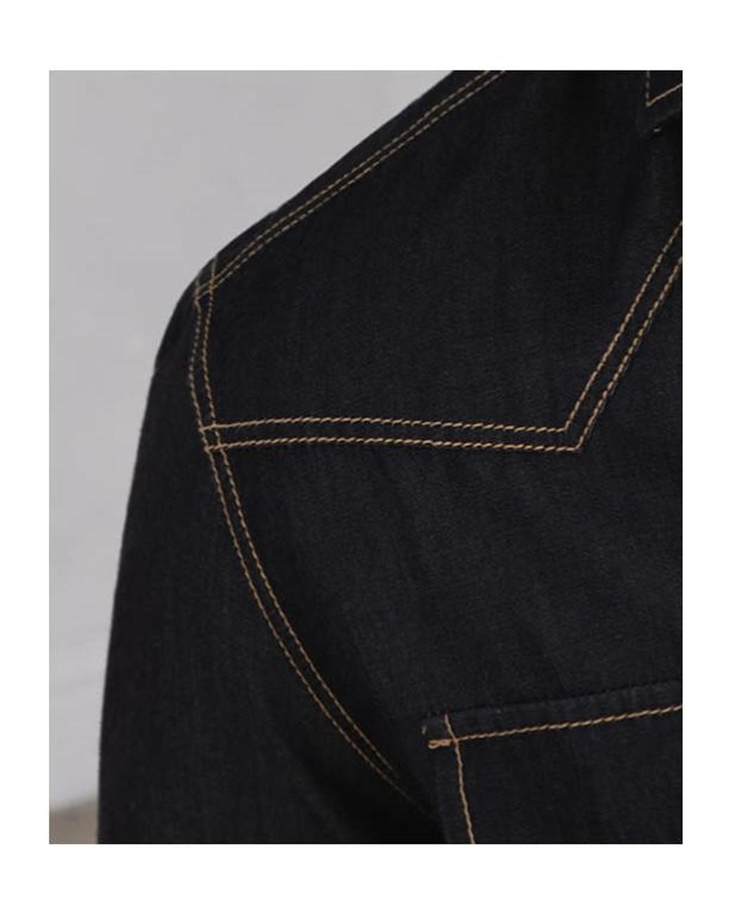 Brunello Cucinelli Black Lightweight Denim Western Shirt for men