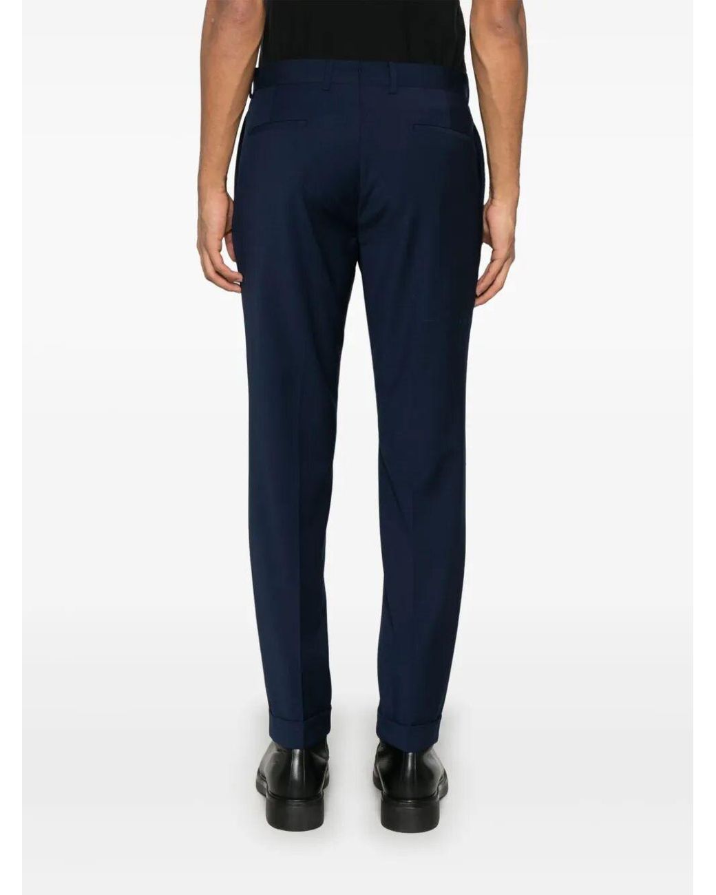 Barba Napoli Blue Belt Loops Slacks for men