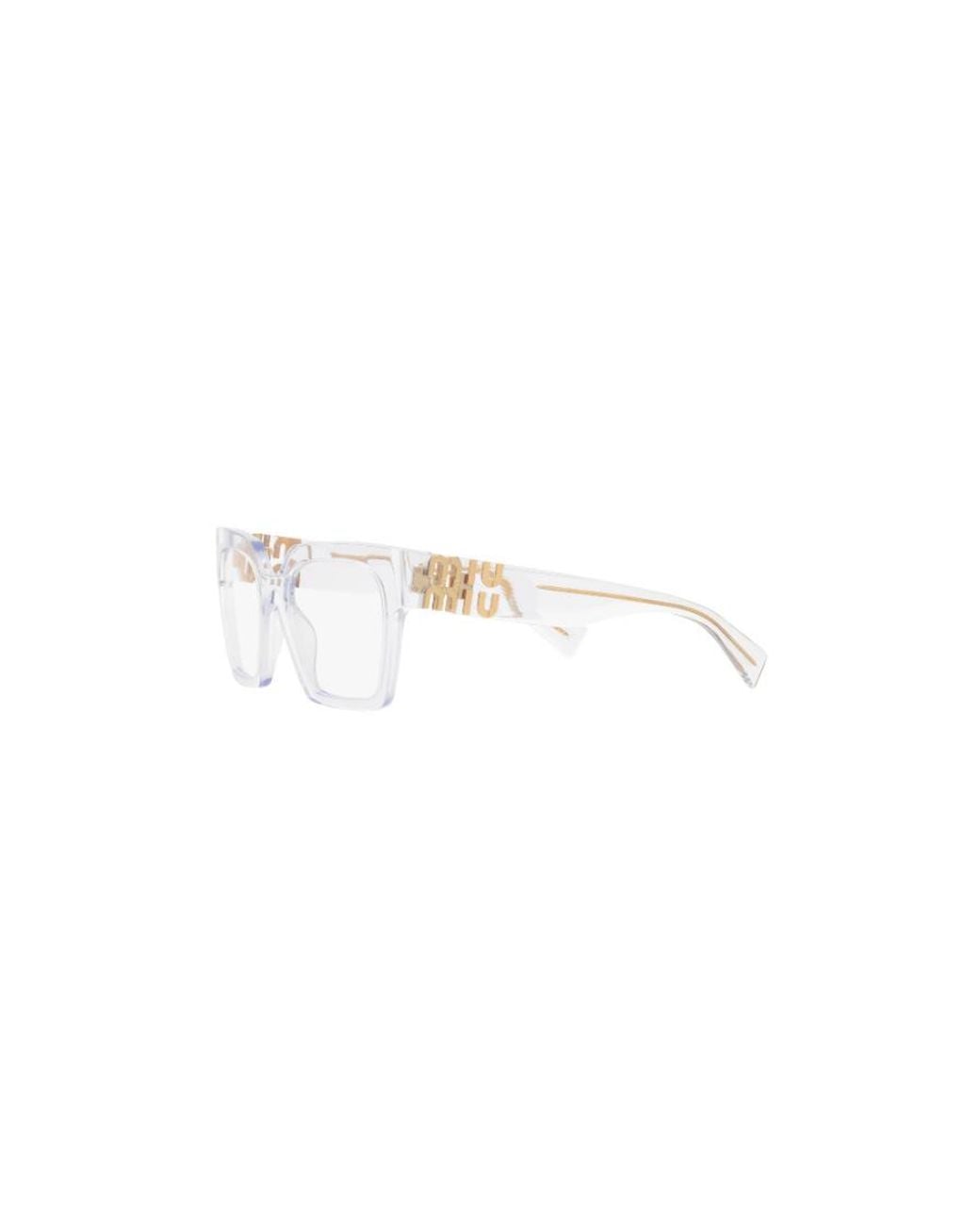 Miu Miu White Eyewear Square Frame Glasses