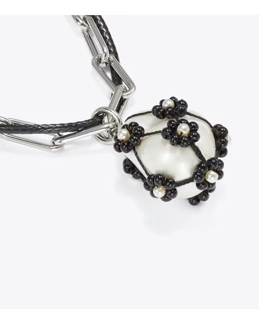 Tory Burch Metallic Curiosity Double-Strand Pearl Pendant