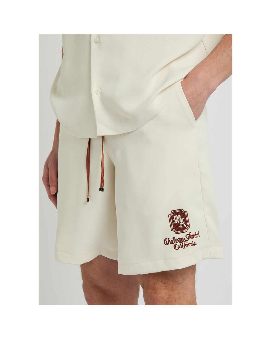 Amiri Natural Elasticated Drawstring Shorts for men