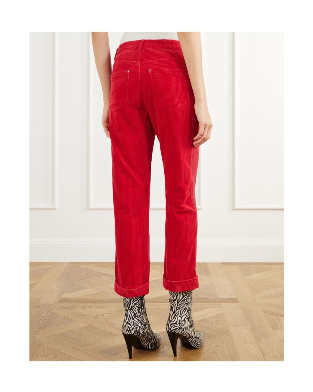 Isabel Marant Red Straight-Leg Casual Trousers
