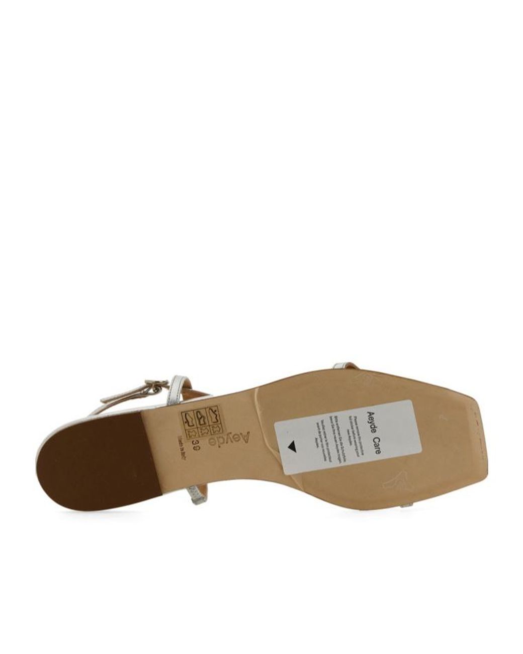 Aeyde White Ella Leather Sandals