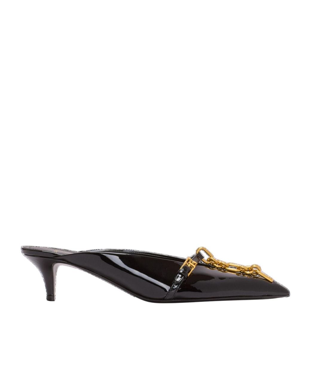 Balmain Multicolor Sync Patent Leather Mules With Pointed Toe