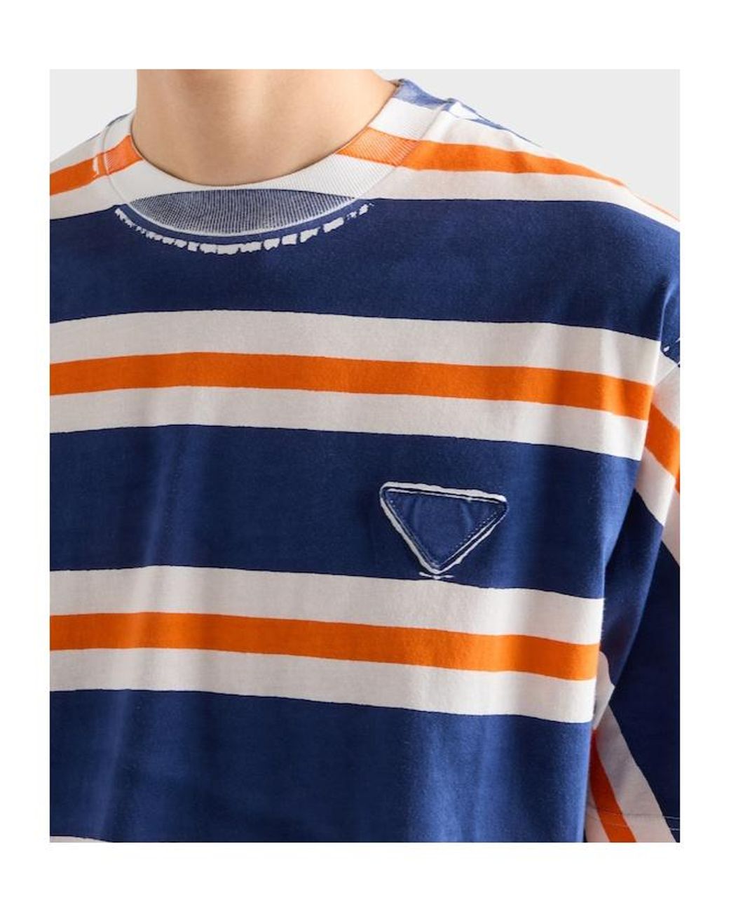 Prada Blue Short-Sleeved T-Shirt for men
