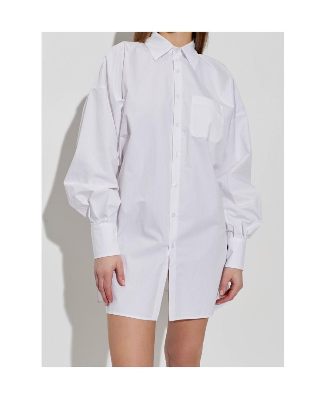 Coperni White Long-Sleeved Buttoned Shirt
