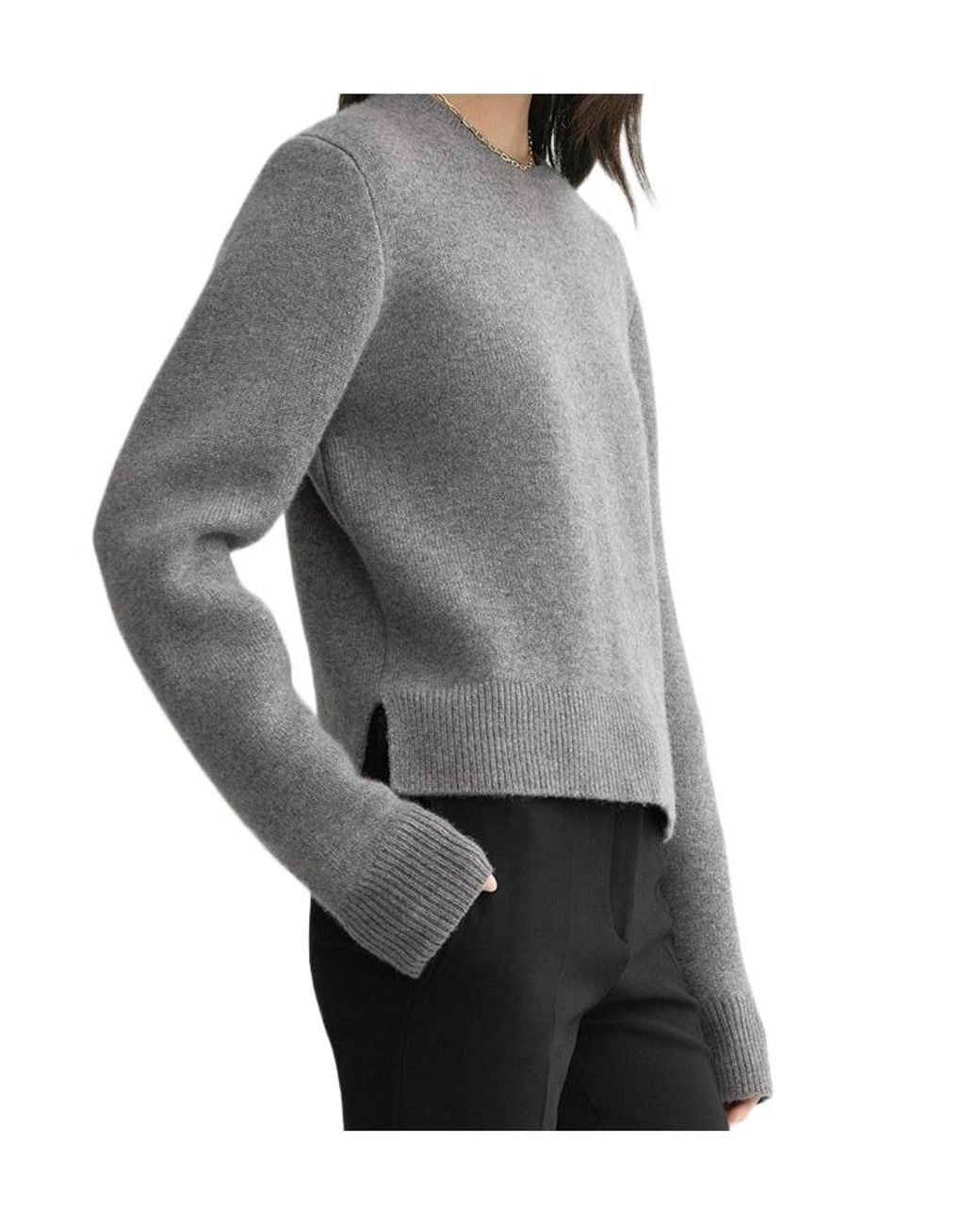 Totême Gray Totême Crewneck Knitted Jumper