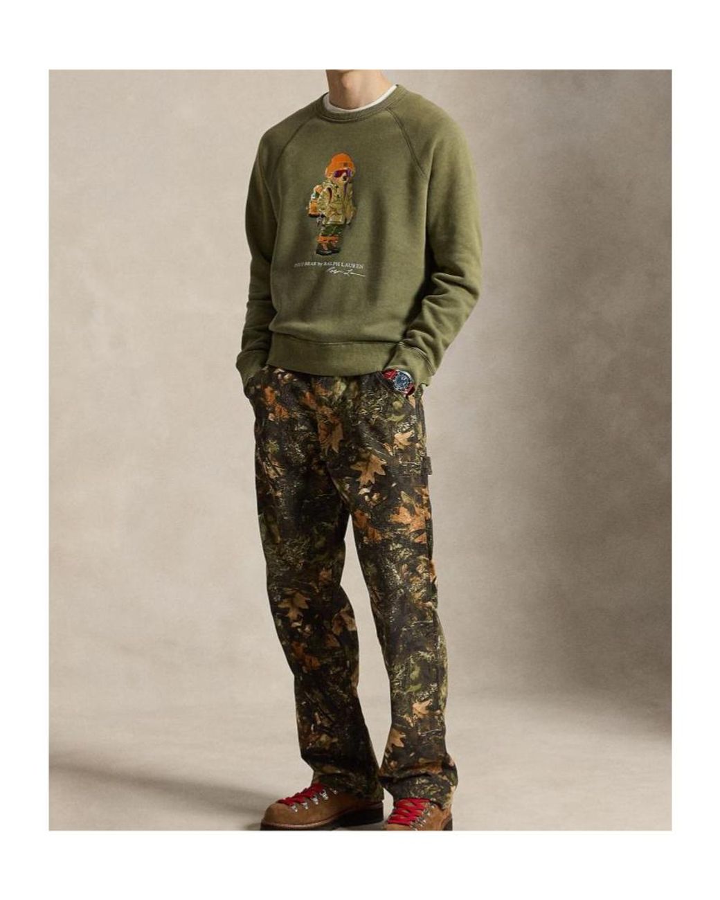 Polo Ralph Lauren Green Polo Bear Crewneck Sweatshirt for men