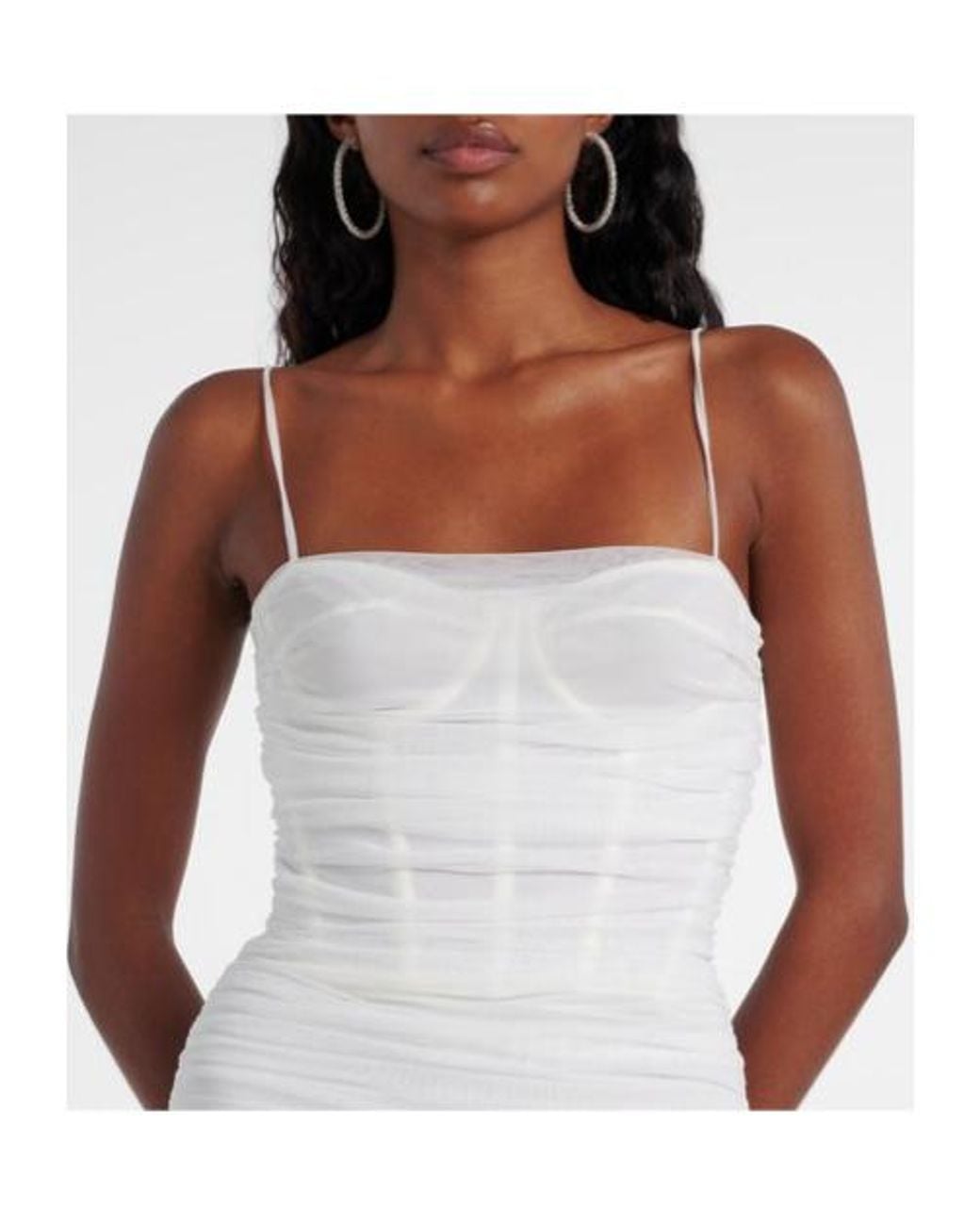 Blumarine White Draped Gown