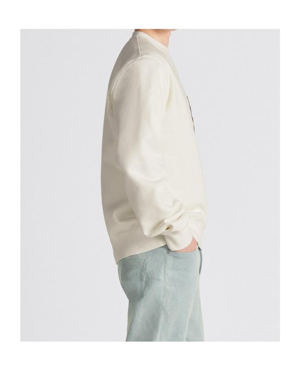 Dior White Cd Interwoven Sweater for men