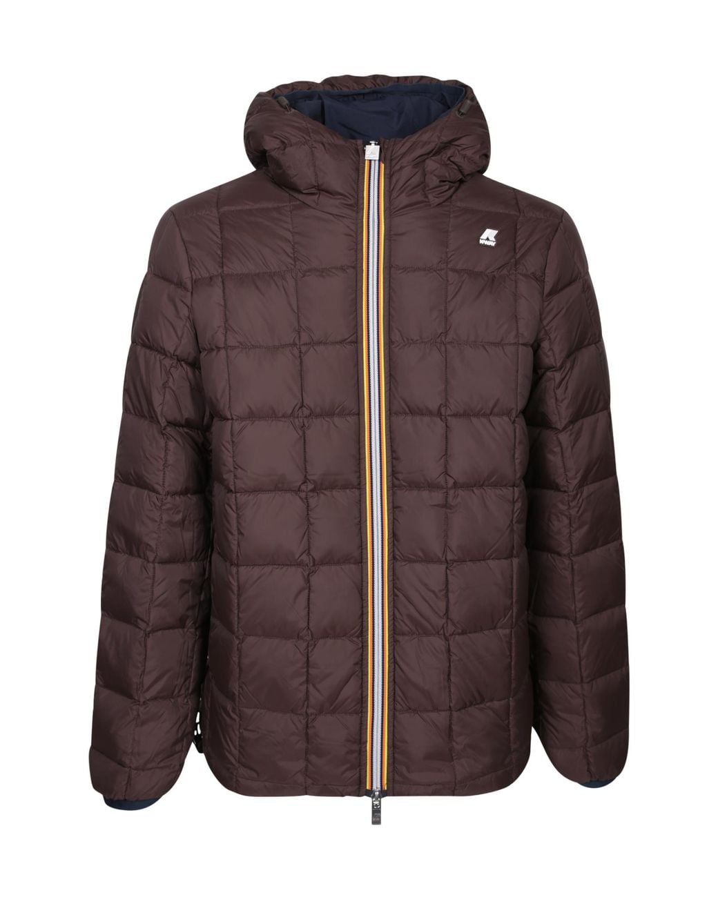 K-Way Blue Reversible Logo-Appliqué Down Jacket for men
