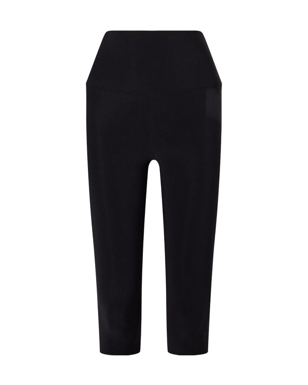 Norma Kamali Black Pedal Pusher Cropped Stretch-Jersey Leggings