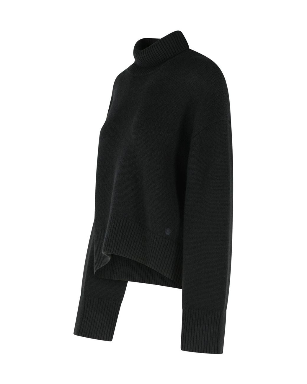 Loulou de Saison Black Jonah Turtleneck Knitted Sweater