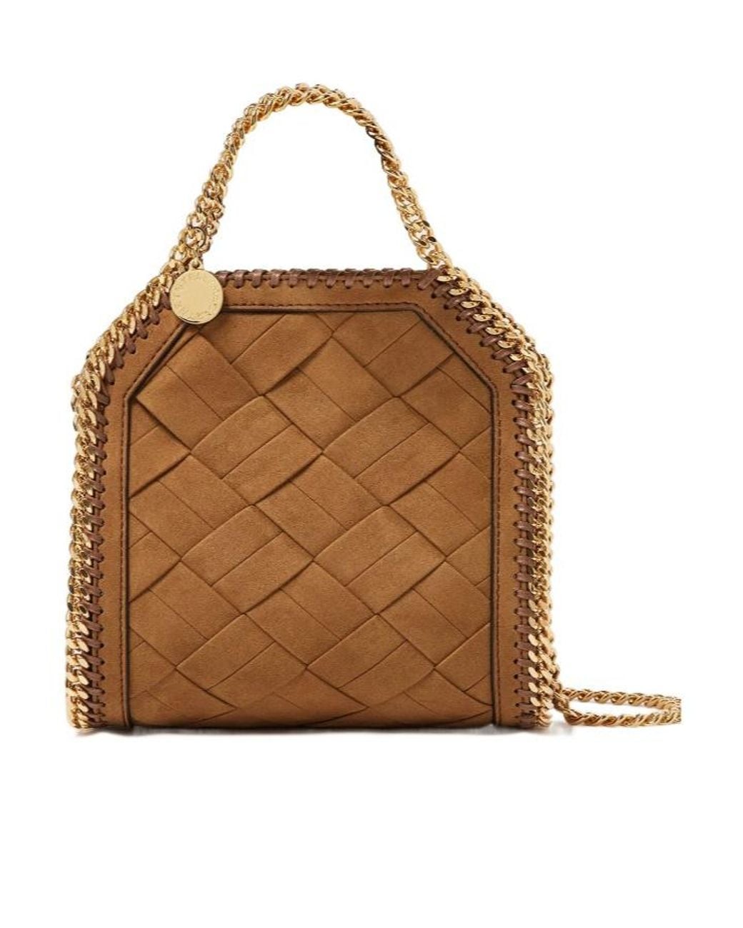Stella McCartney Brown Falabella Tiny Chain Tote Bag