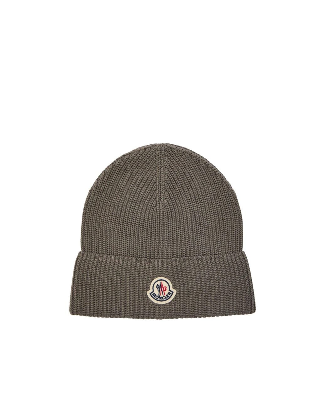 Moncler Brown Ribbed Knitted Cold-Weather Cap for men