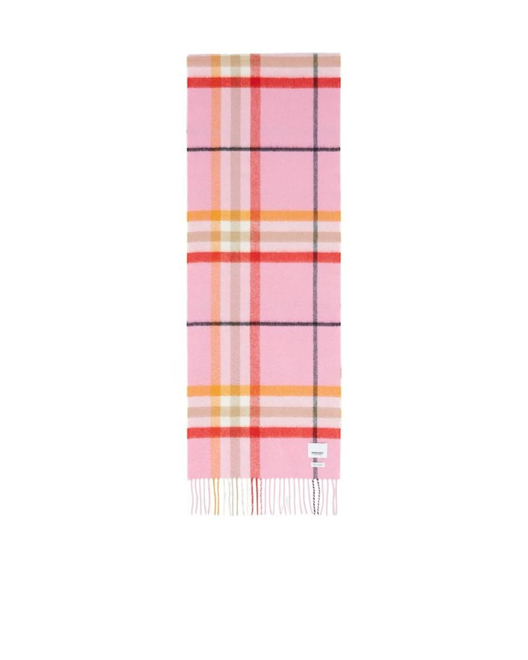 Burberry Pink Vintage Check-Print Cashmere Scarf