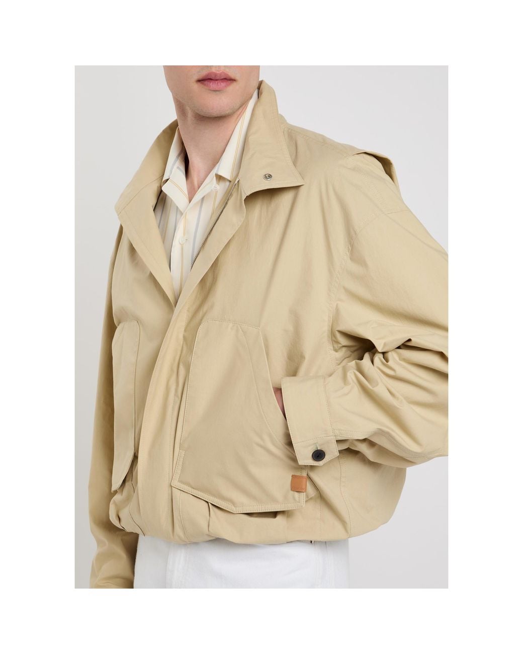 Calvin Klein Natural Stand-Collar Short Jacket for men