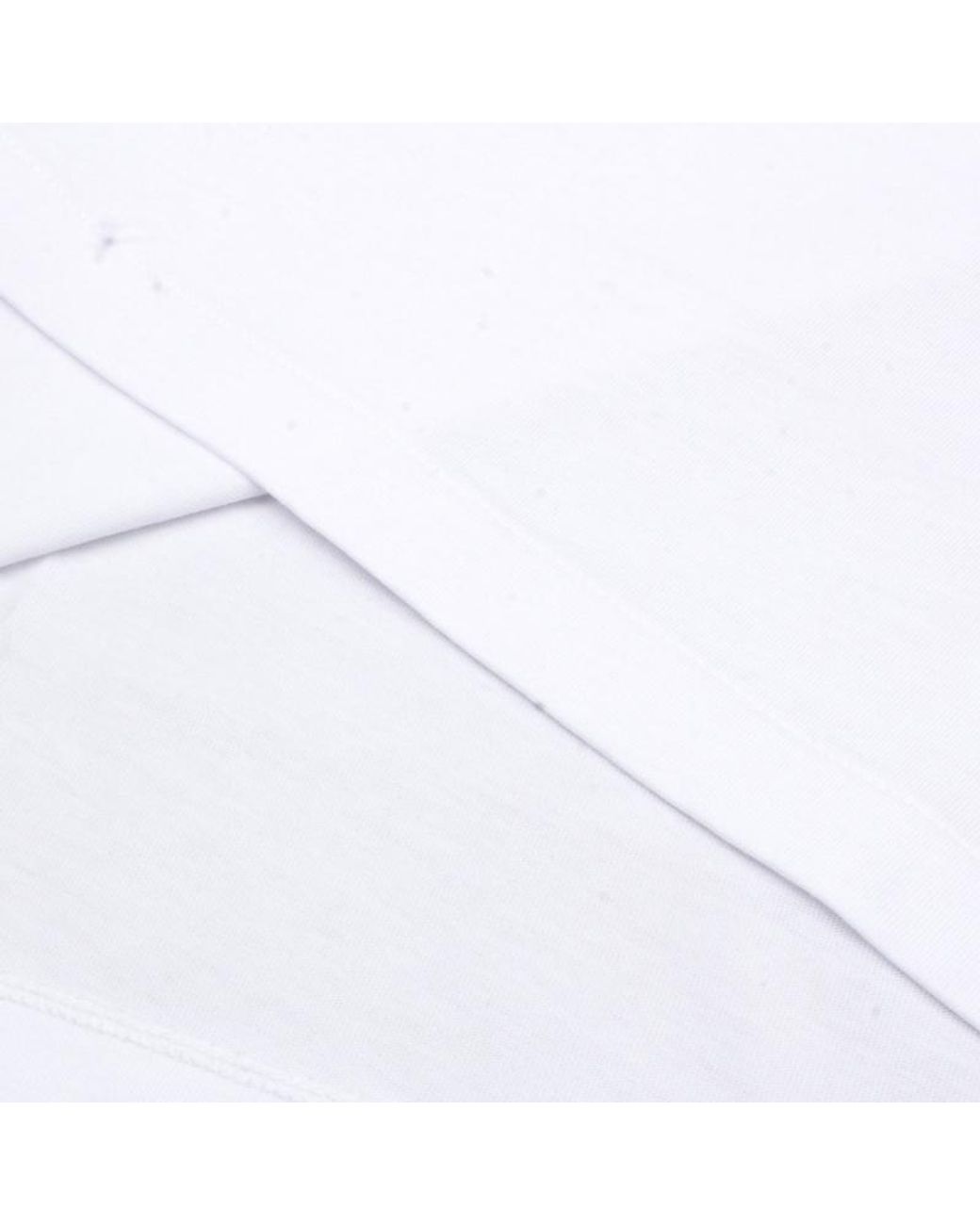 Burberry White Letter Motif Cotton T-Shirt for men