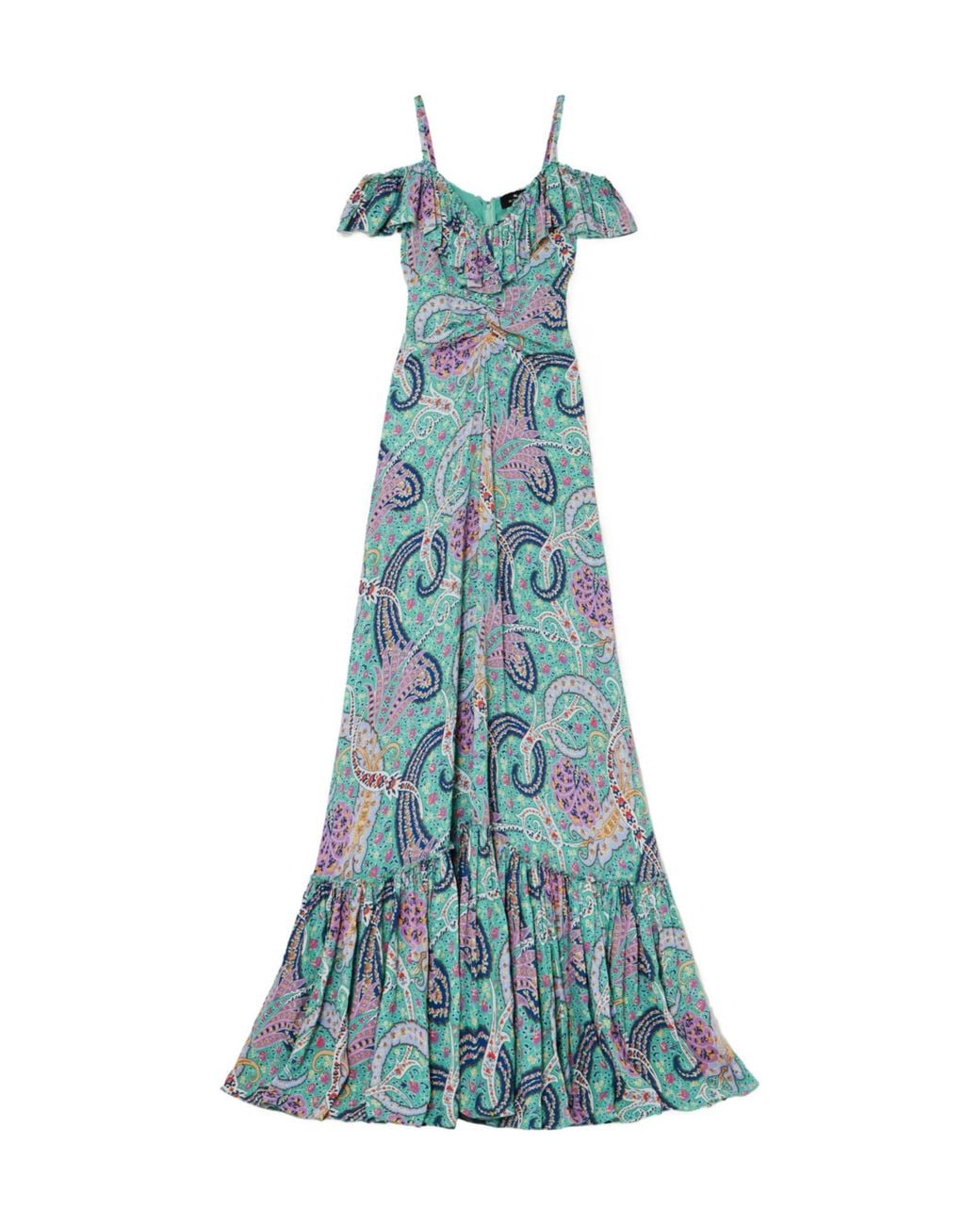 Etro Blue Flowy Floral Maxi Dress