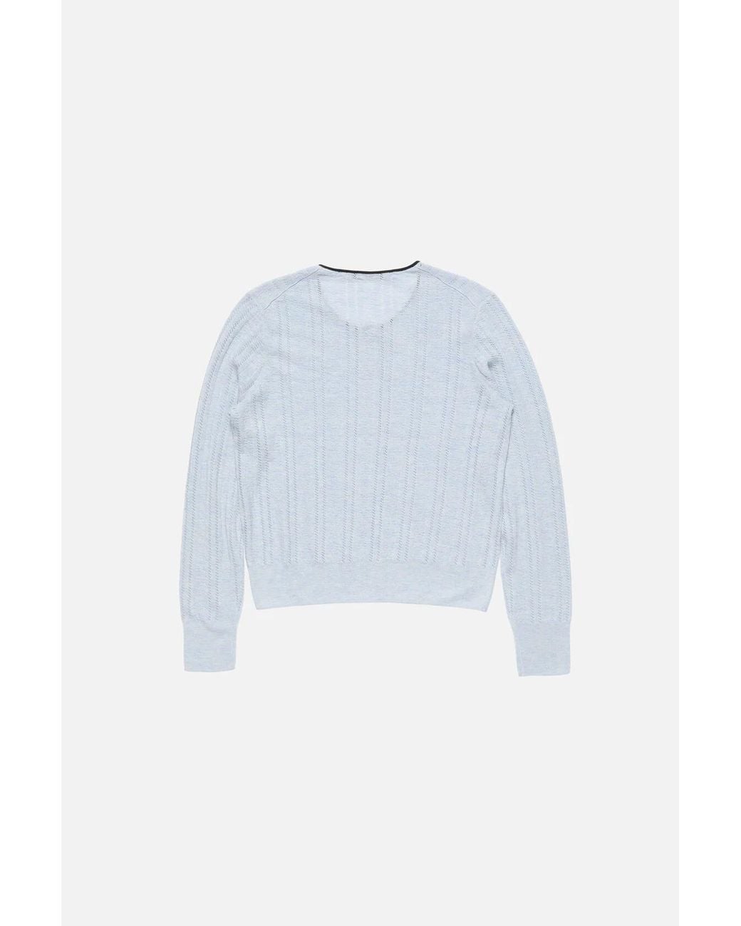 Acne Blue Silk Cardigan With Bow