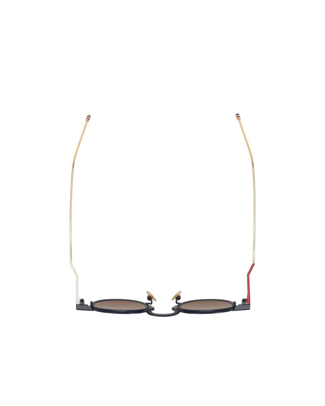 Thom Browne Metallic Eyewear Round Frame Sunglasses for men
