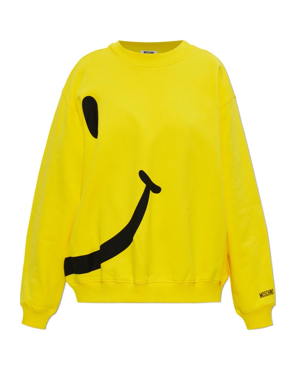 Moschino Yellow Smiley Printed Sweatshirt