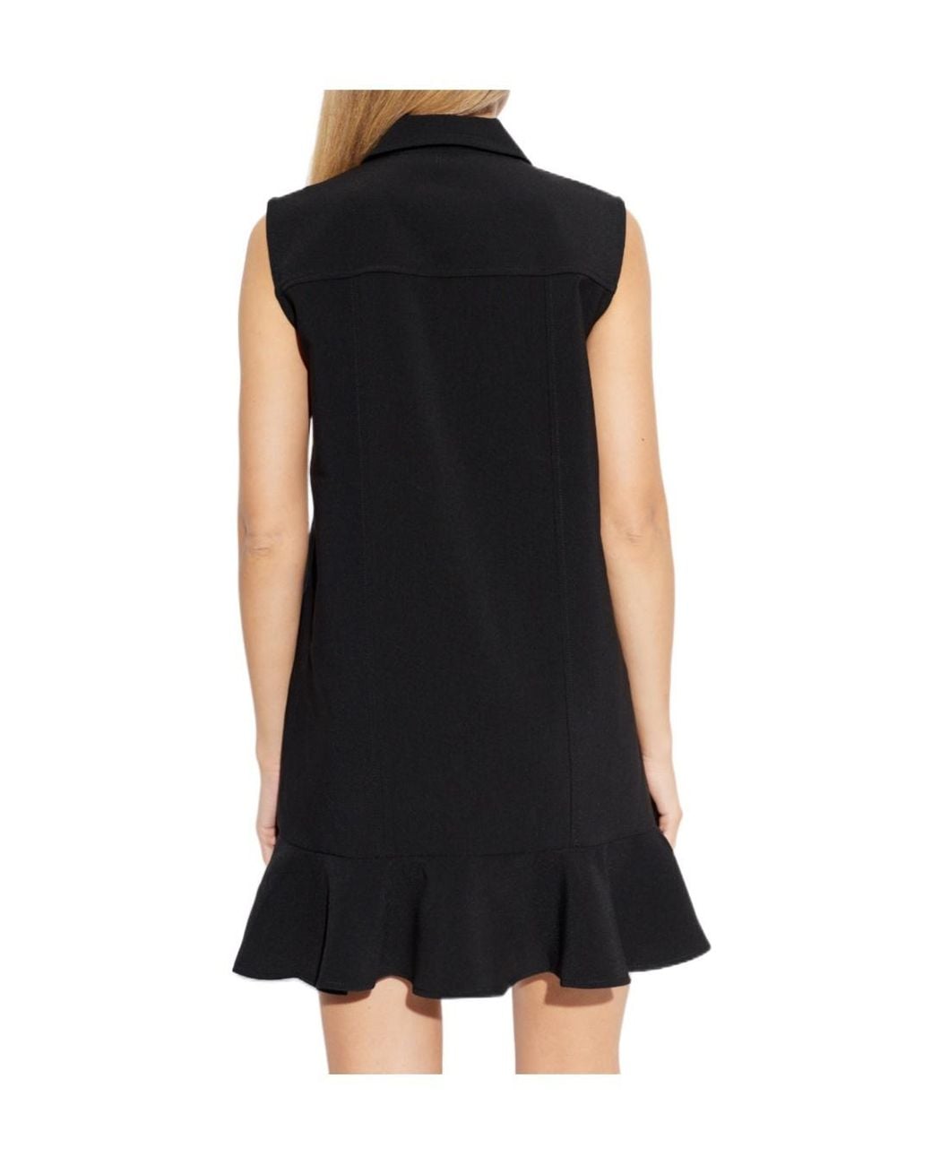 Ganni Black Twill Suiting Mini Dress
