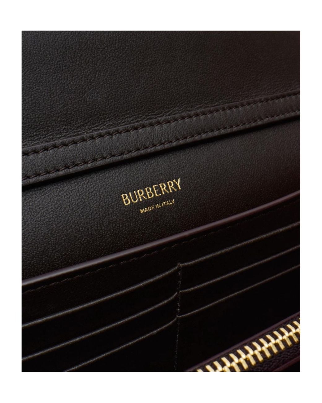 Burberry White Highlands Chain Strap Wallet