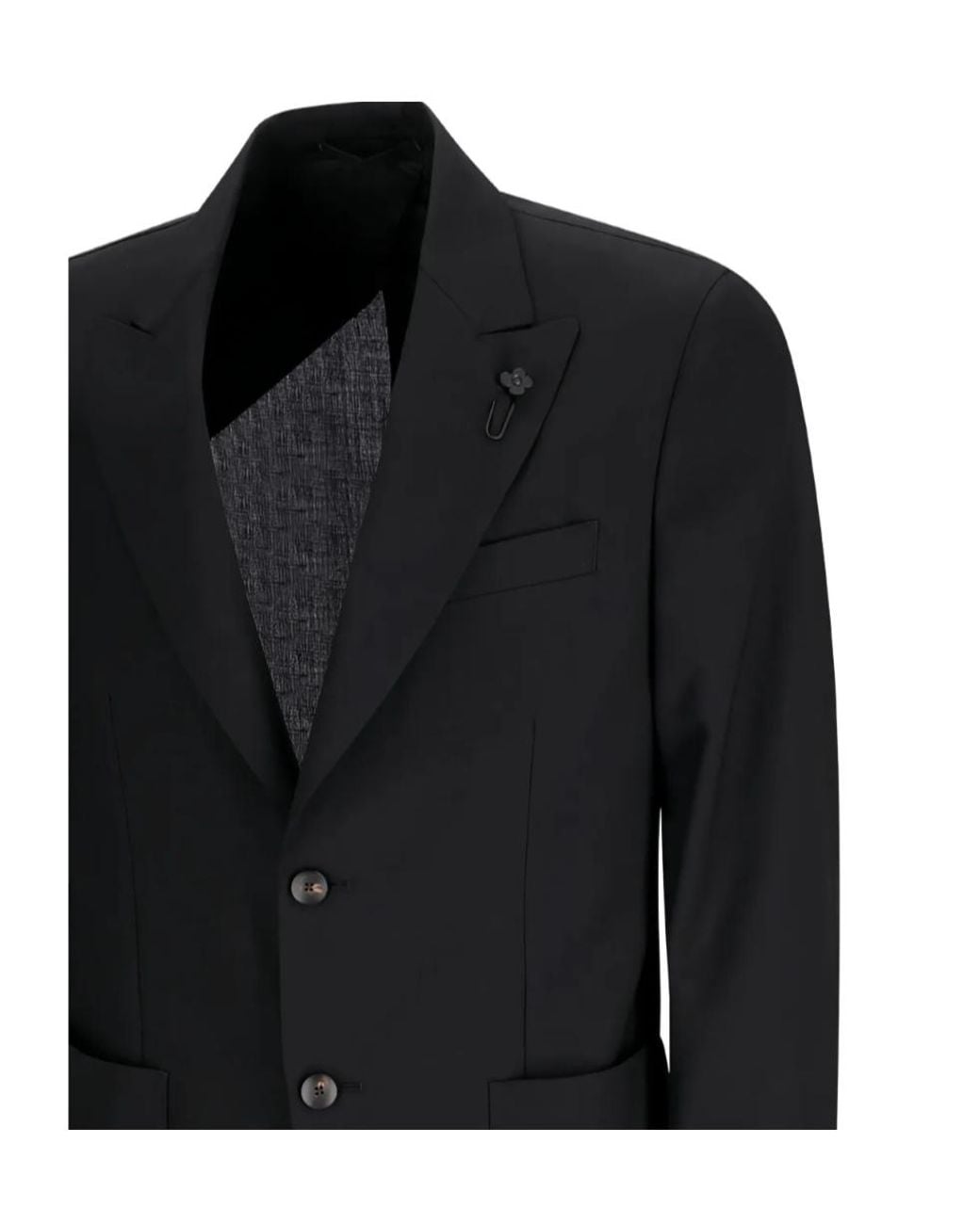 Lardini Black Patch-Pocket Blazer for men