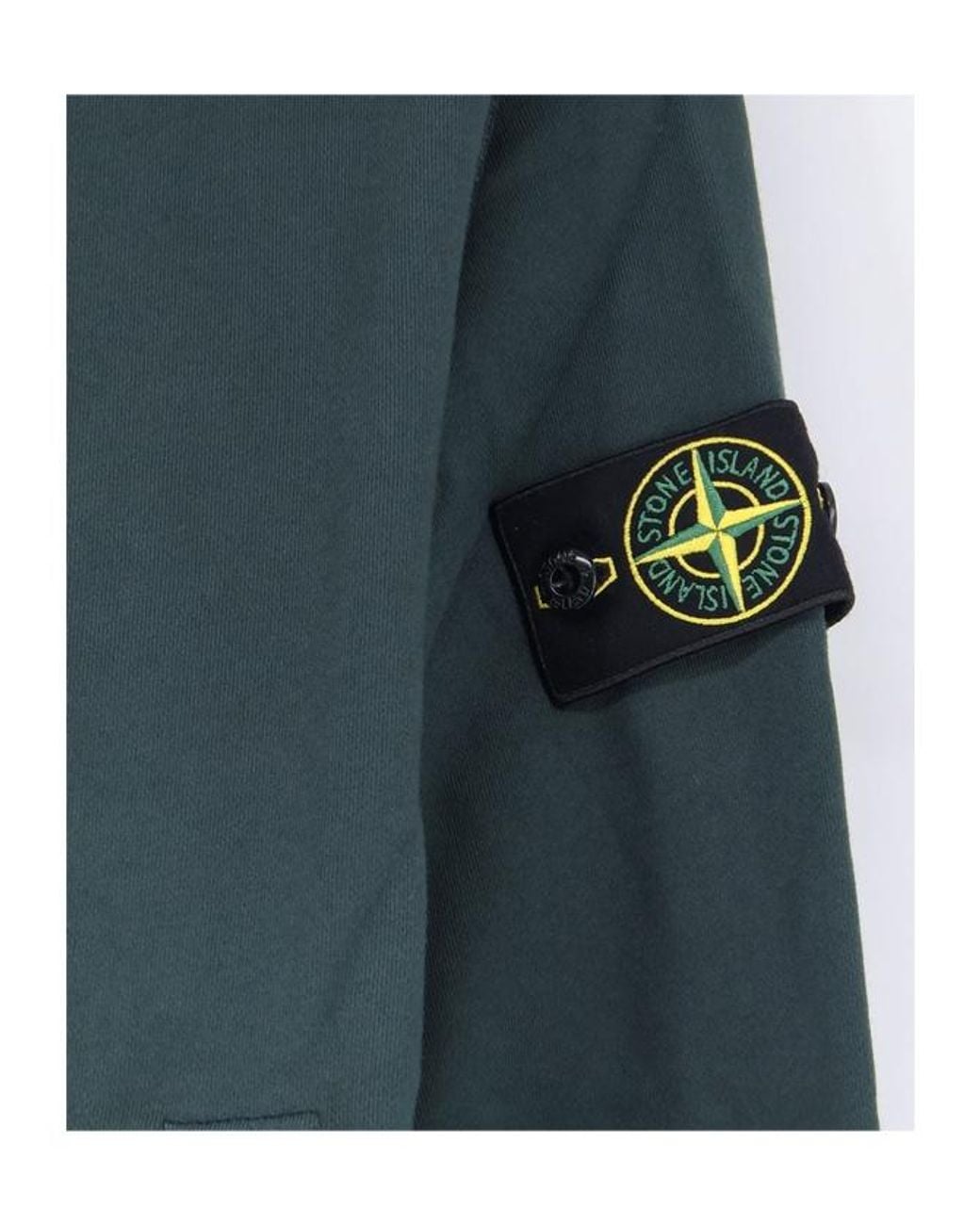 Stone Island Blue Zipper Hoodie for men