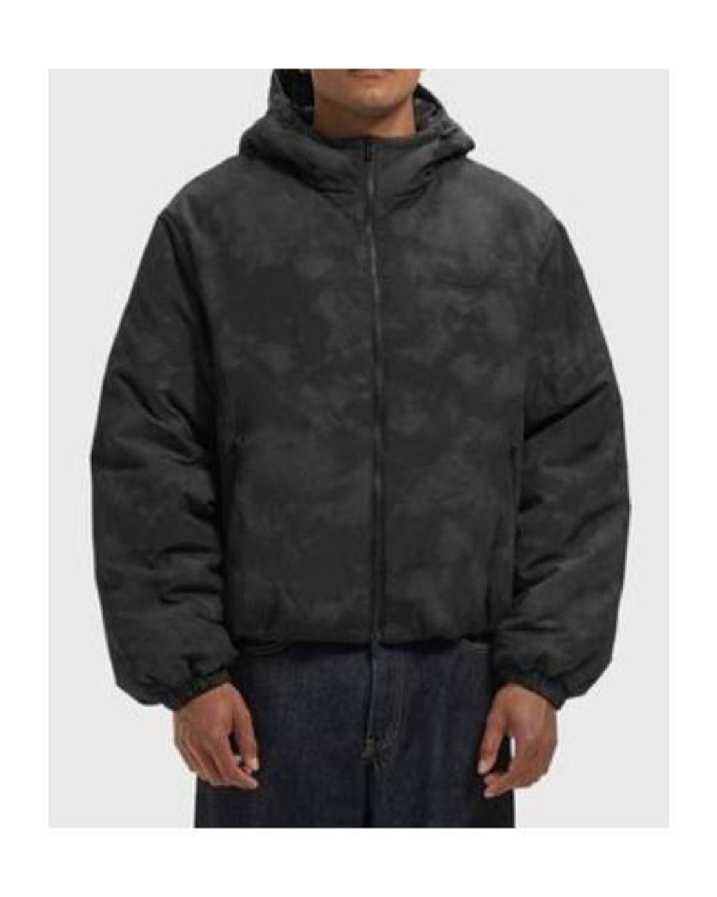 Represent Black Vulcan Cyclone Hooded Down Jacket for men
