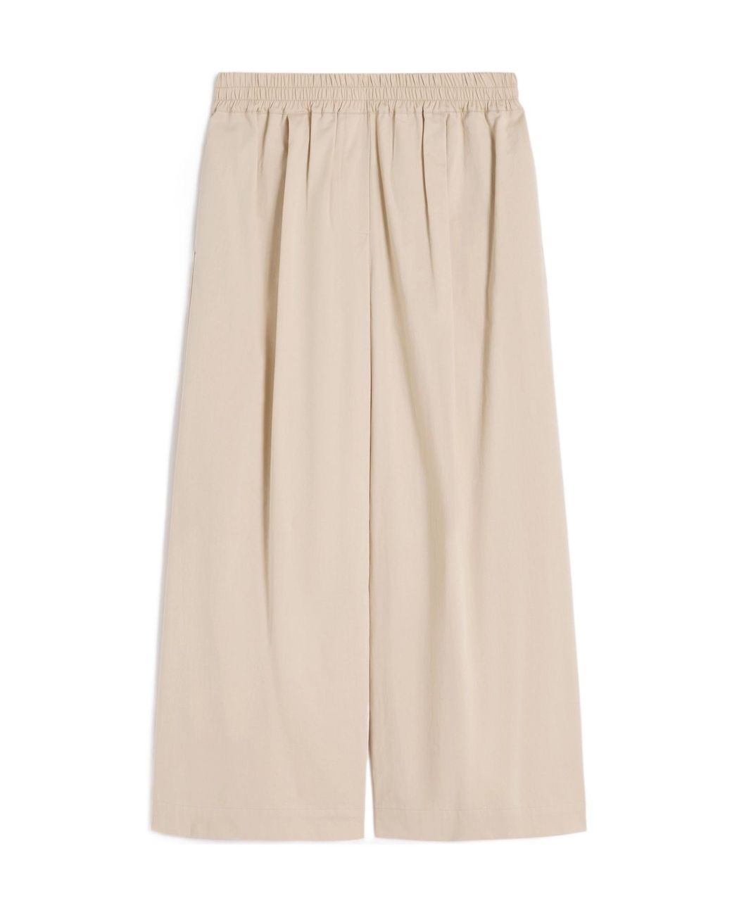 Weekend by Maxmara Natural Cotton Cropped Wide-Leg Trousers
