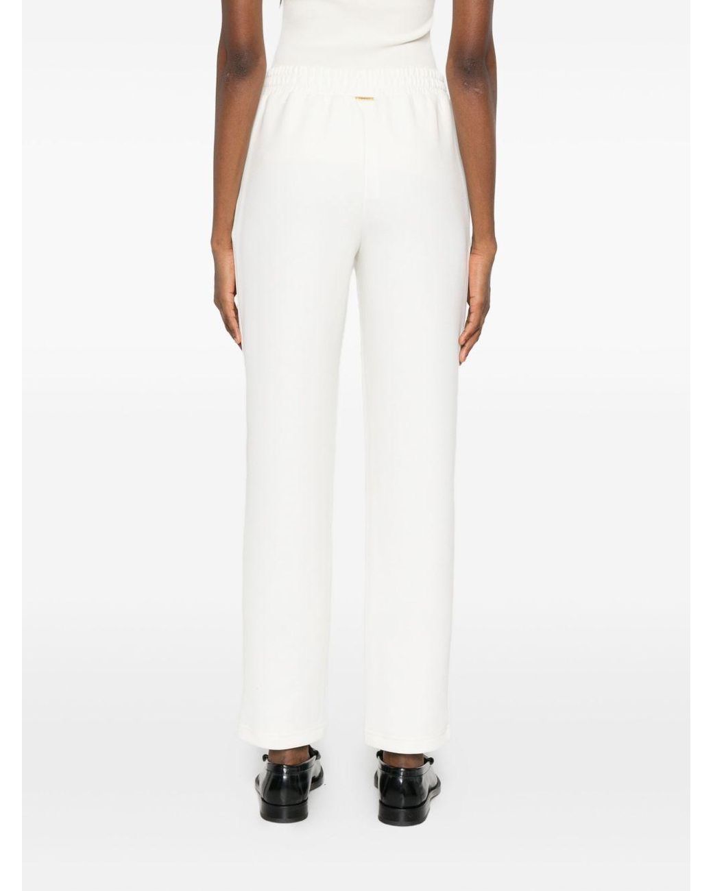 Twinset White Elasticated-Waistband Trousers
