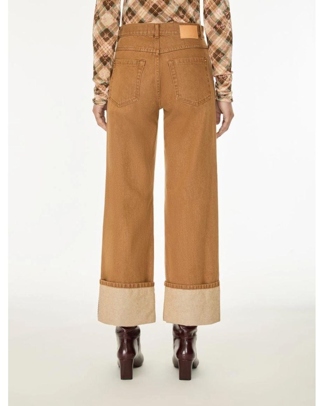 iBlues Brown Cuffed Jeans