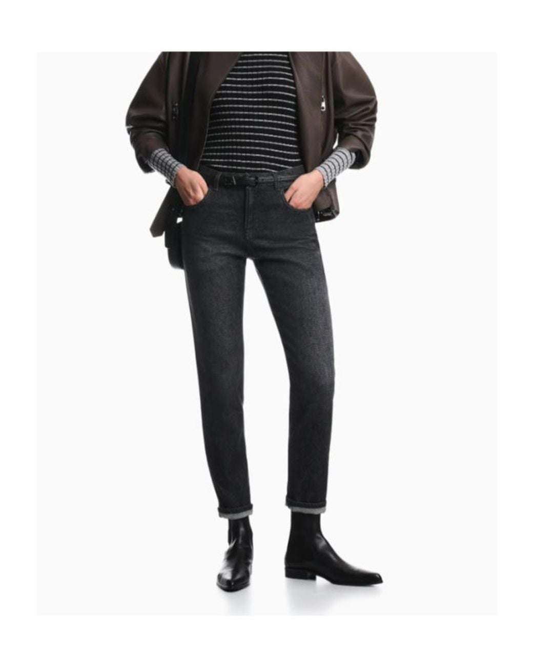 Emporio Armani Gray Slim-Fit Jeans