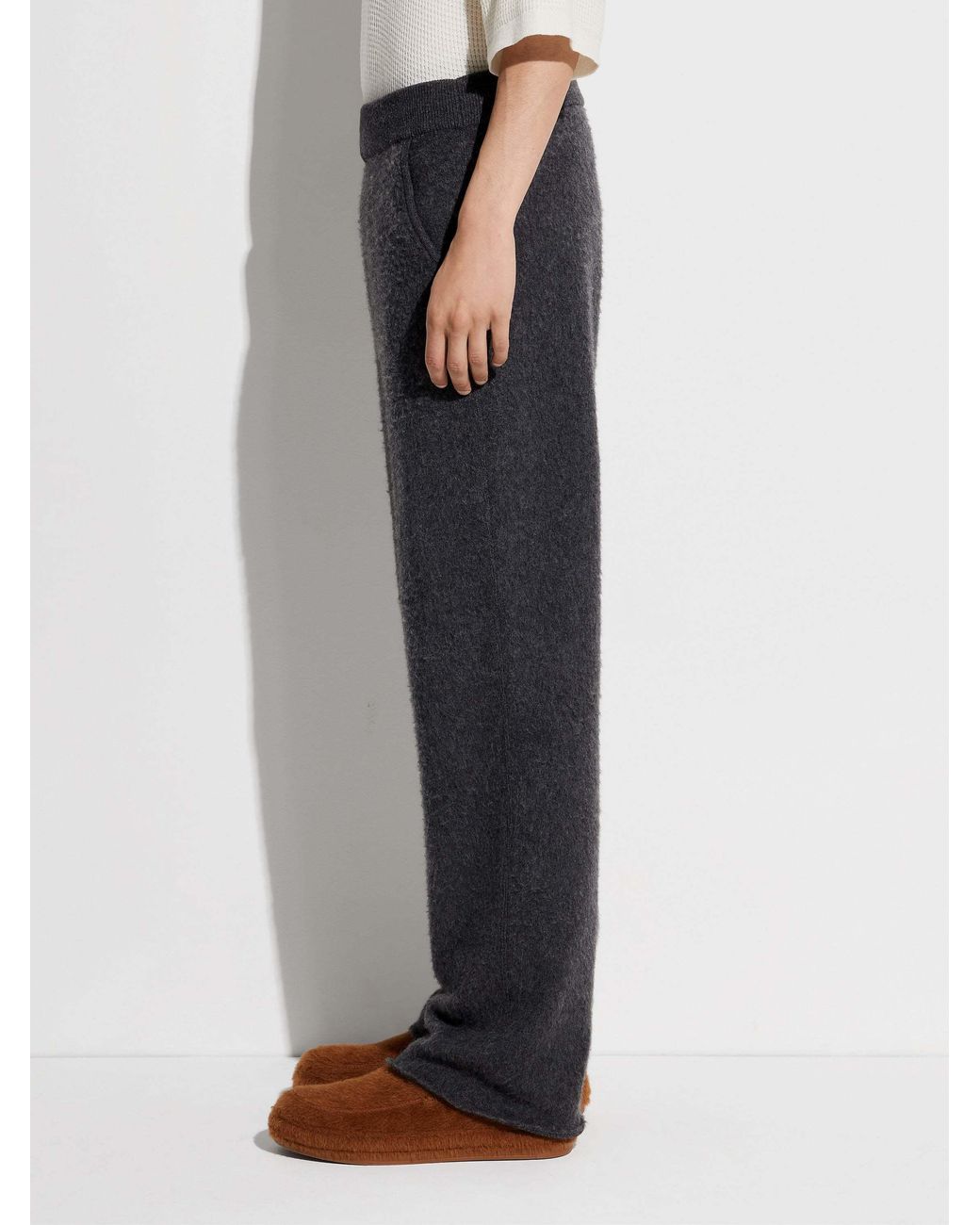 Zegna Blue Oasi Straight-Leg Cashmere Trousers for men