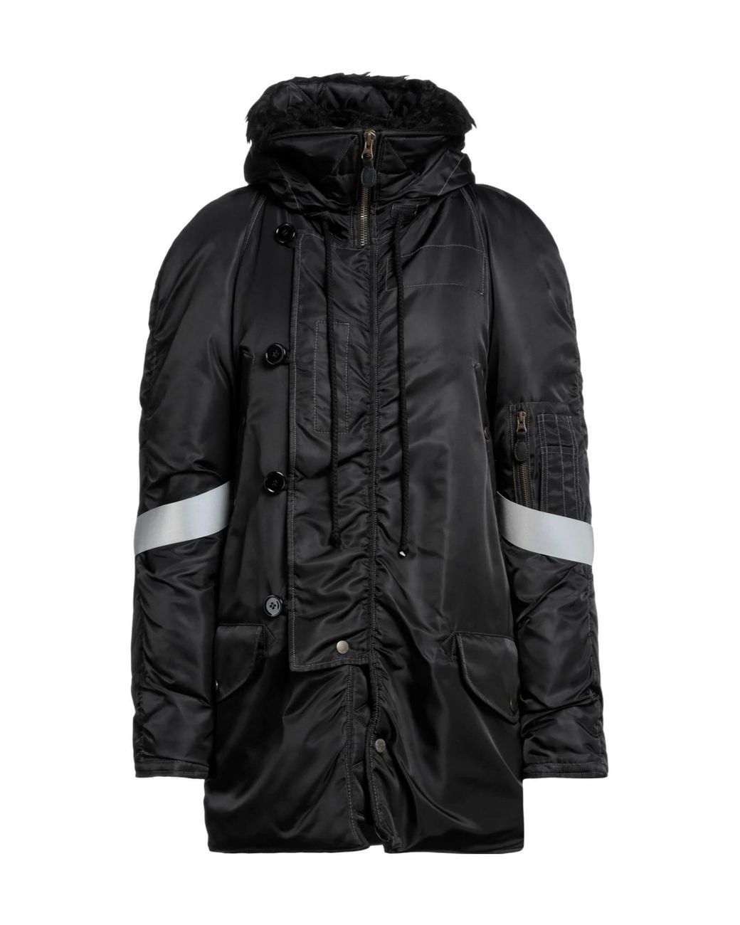 MM6 by Maison Margiela Black Warm Fleece Coat