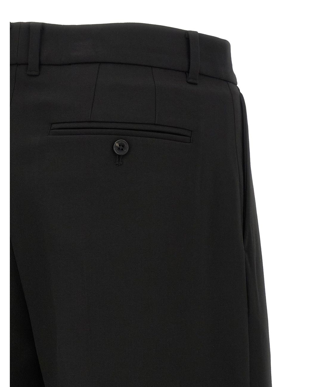 DUNST Black Double Pinch Wide-Leg Pants for men