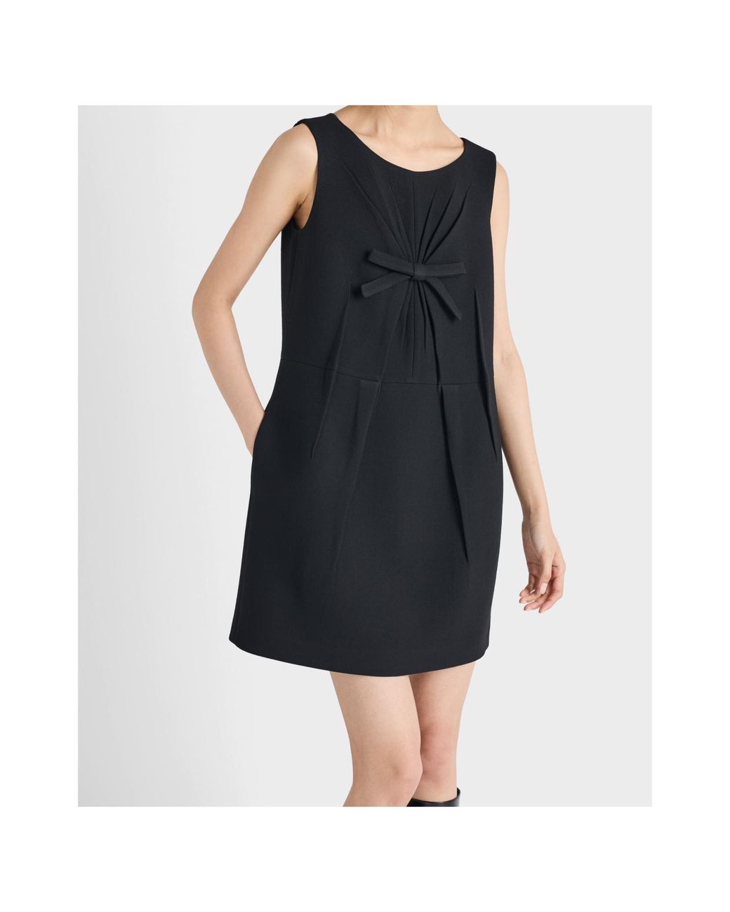 Prada Black Wool Natté Sleeveless Mini Dress