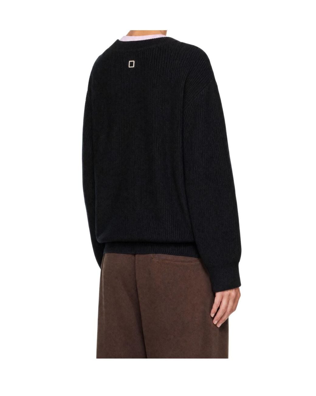 Wooyoungmi Black V-Neck Long-Sleeve Sweater