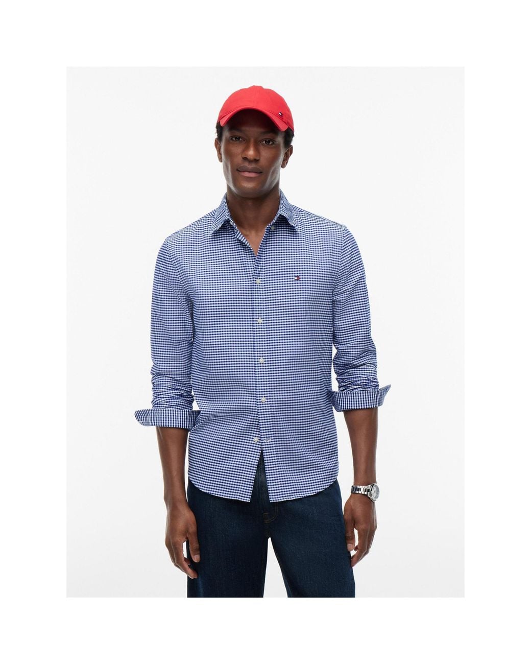 Tommy Hilfiger Blue Cotton Long-Sleeve Shirt for men